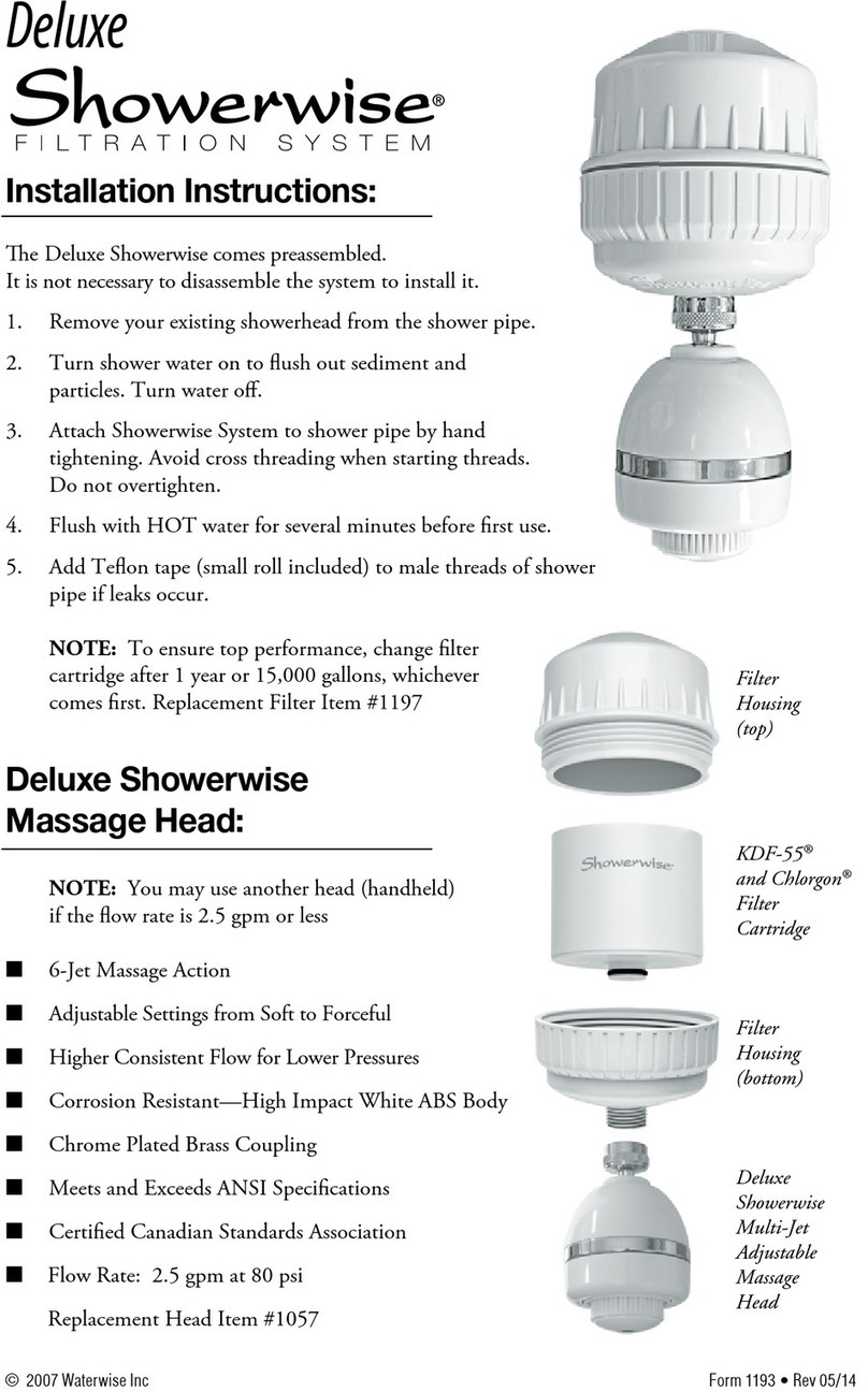 Waterwise Deluxe Showerwise installation instructions