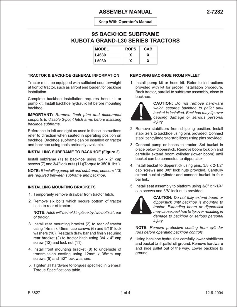 RHINO KUBOTA GRAND-L30 Series Assembly manual