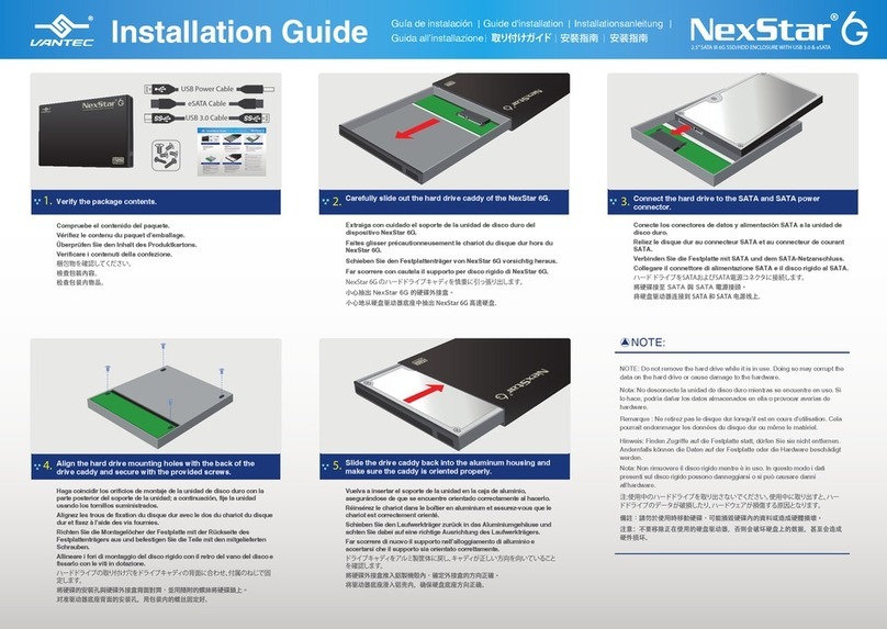 Vantec NexStar NST-266SU3 User manual Vantec NexStar NST-266SU3 User manual
