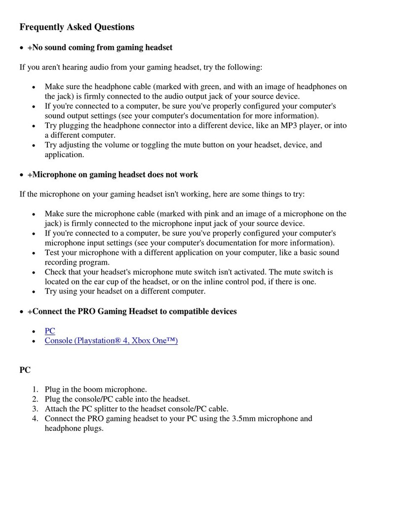 Logitech G233 PRODIGY Instruction Manual
