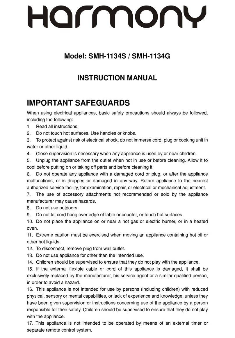 Harmony SMH-1134S instruction manual