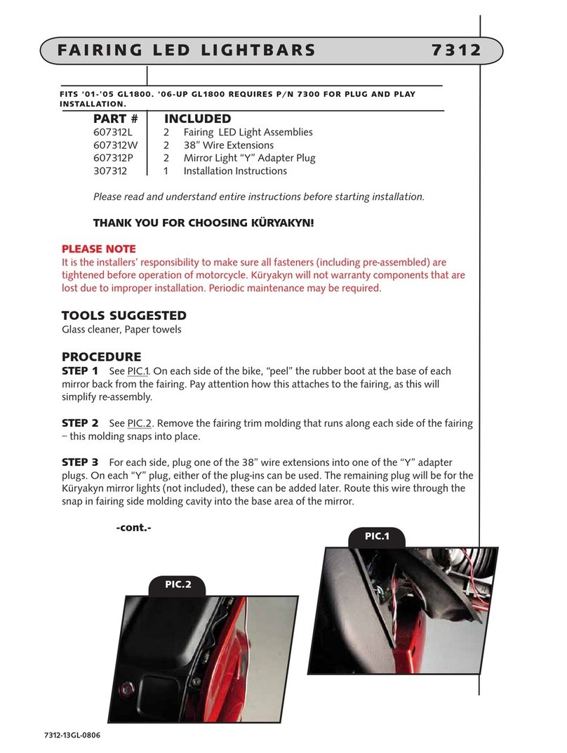 Kuryakyn 7312 quick start guide