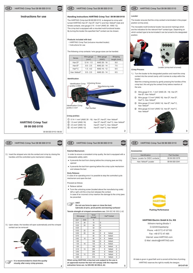 HARTING 09 99 000 0110 User manual