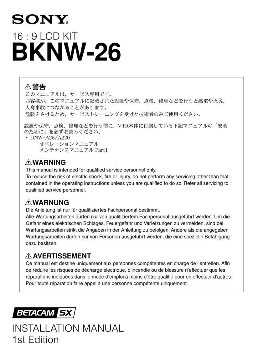 Sony BKNW-26 installation manual
