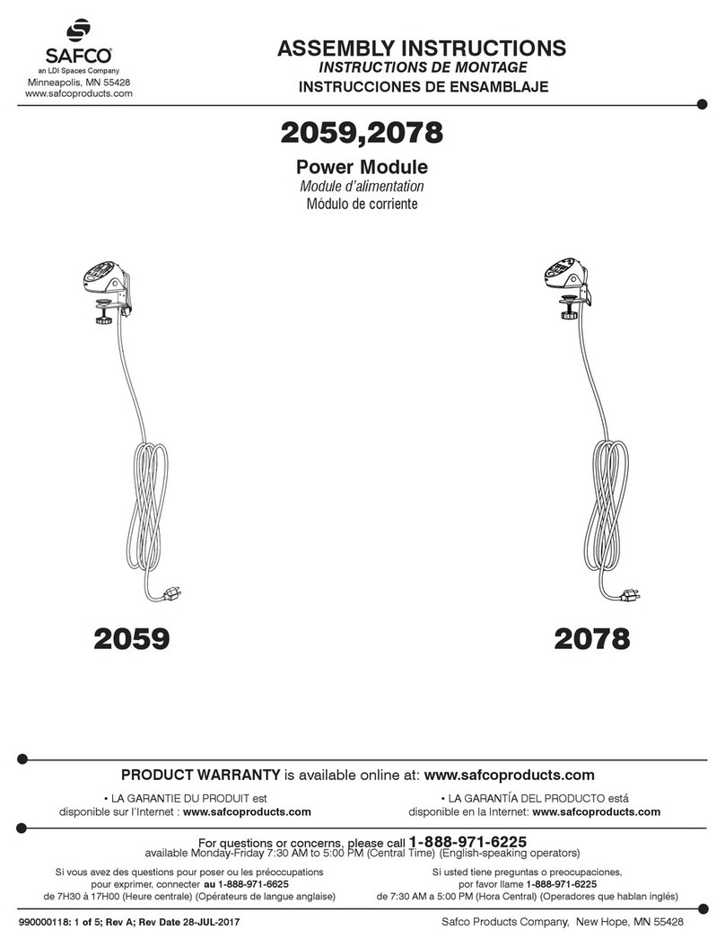LDI Spaces SAFCO 2059 Assembly instructions