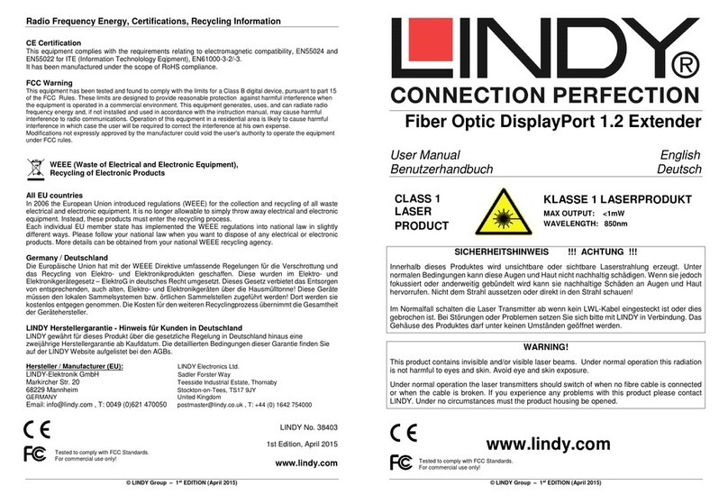 Lindy 38403 User manual