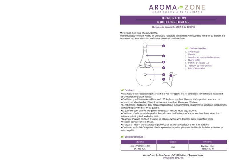 Aroma-Zone AQUILON instruction manual