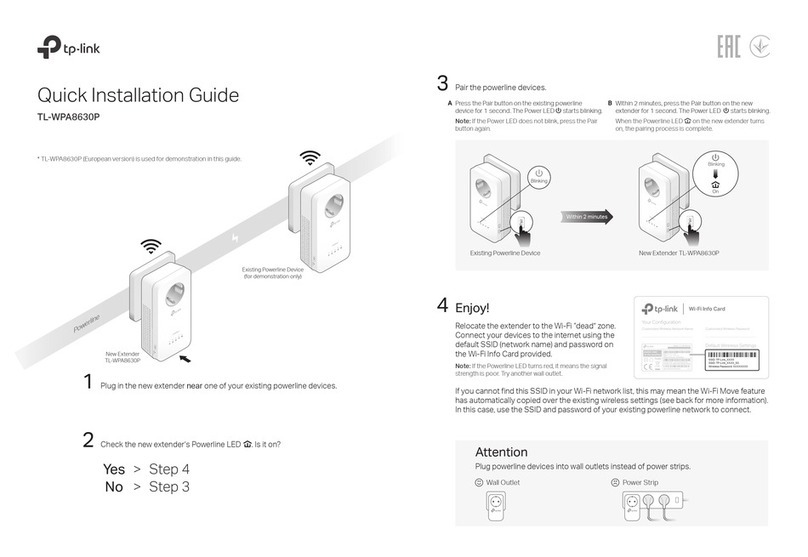 TP-Link TL-WPA8630P Quick installation guide