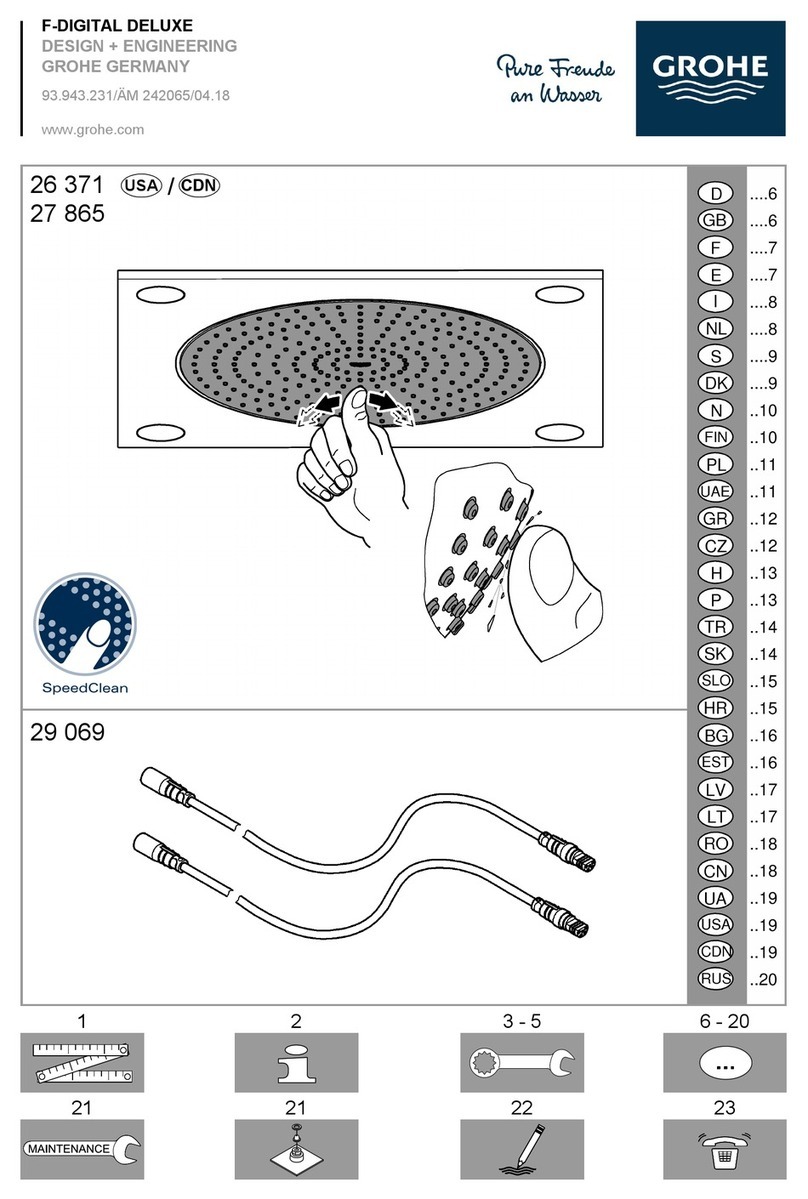 Grohe F-DIGITAL DELUXE 26 371 installation instructions Grohe F-DIGITAL DELUXE 26 371 installation instructions