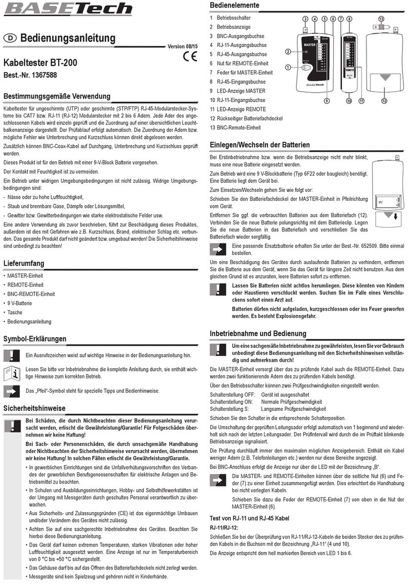BASETech BT-200 operating instructions