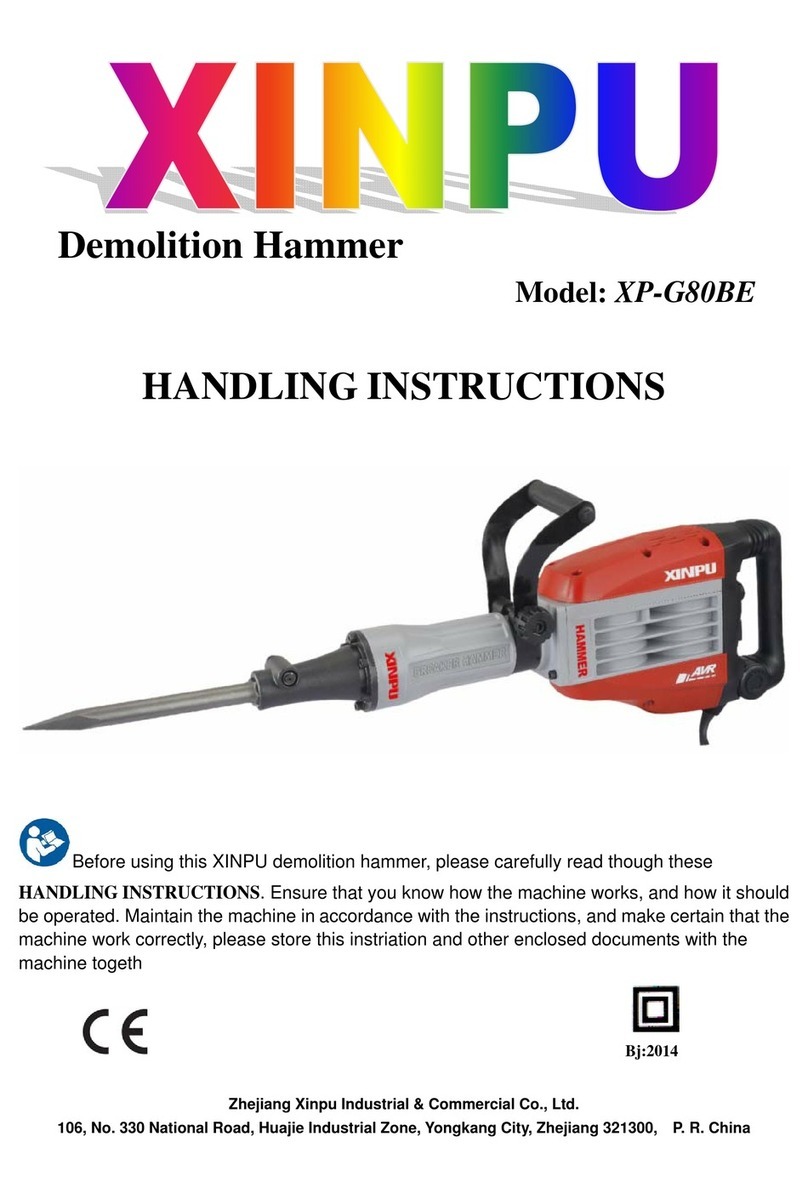 Xinpu XP-G80BE Handling instructions