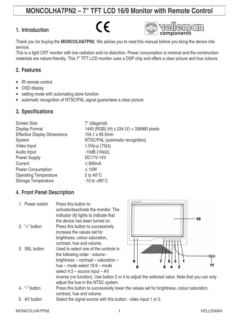 Velleman MONCOLHA7PN2 User manual