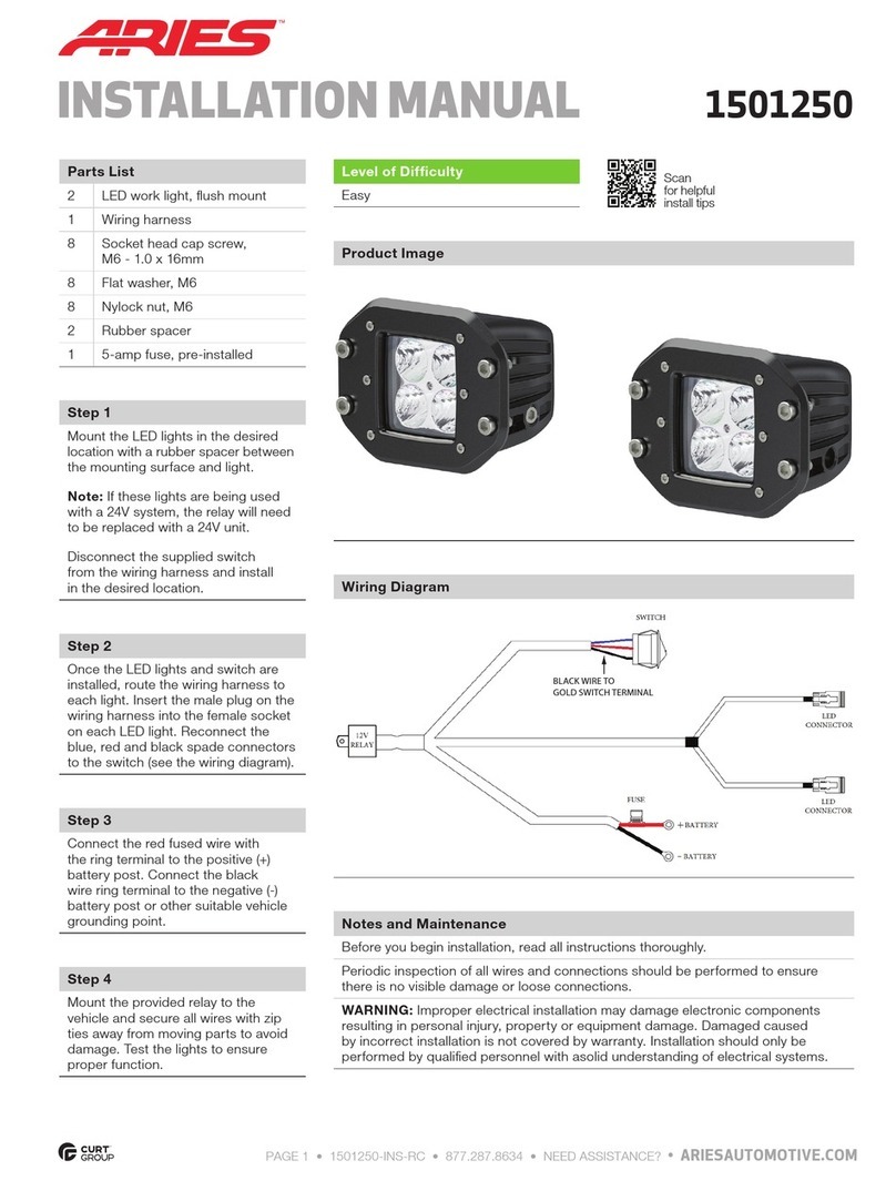 Aries 1501250 installation manual