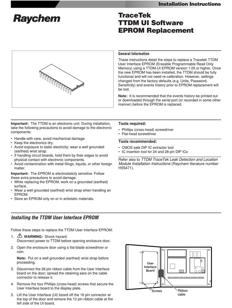 Raychem TraceTek TTDM installation instructions Raychem TraceTek TTDM installation instructions