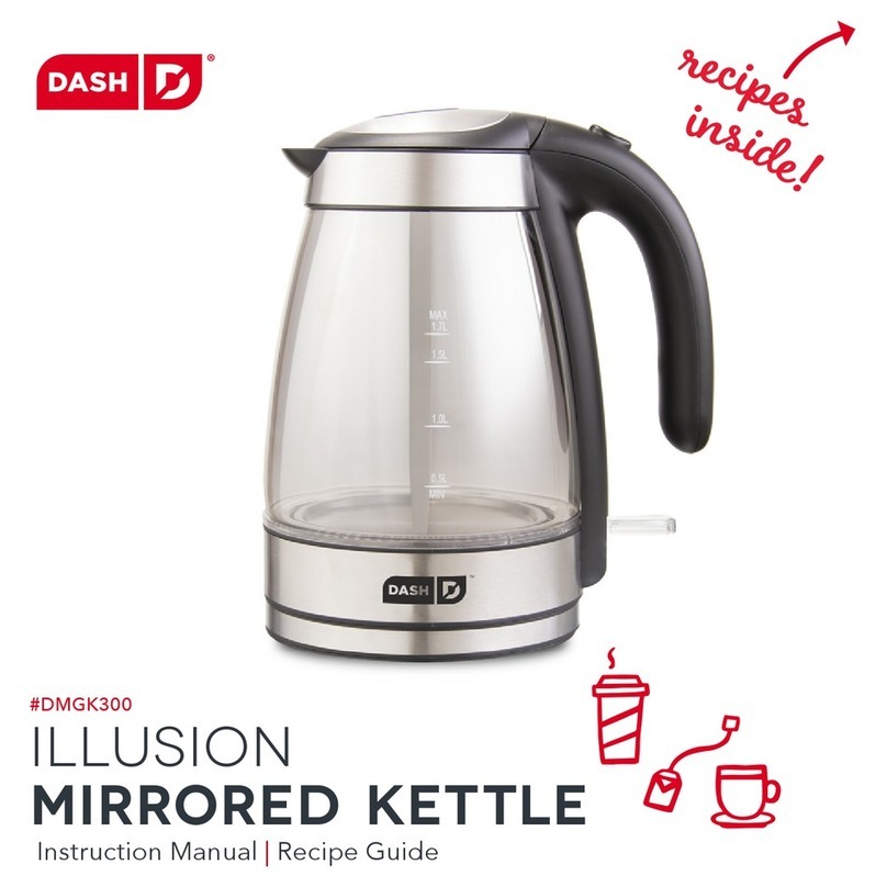 Dash ILLUSION MIRRORED KEETLE Instruction manual & recipe guide