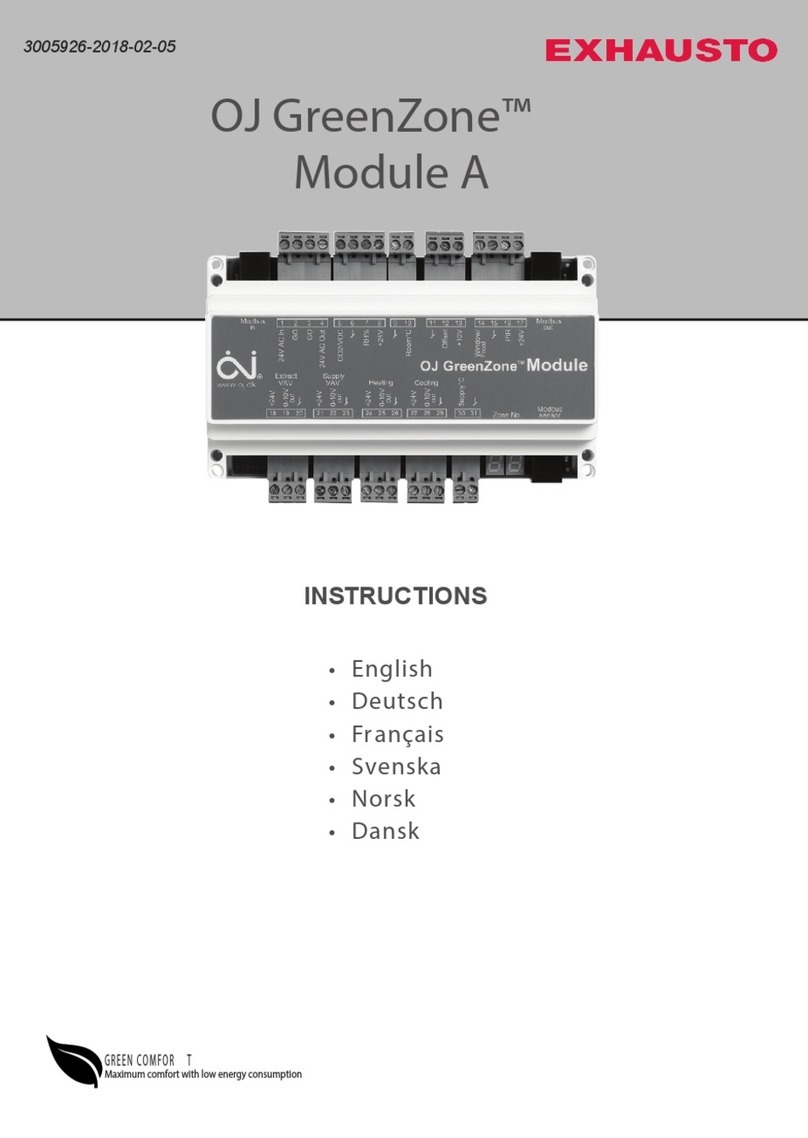 Exhausto OJ GreenZone Module A User manual