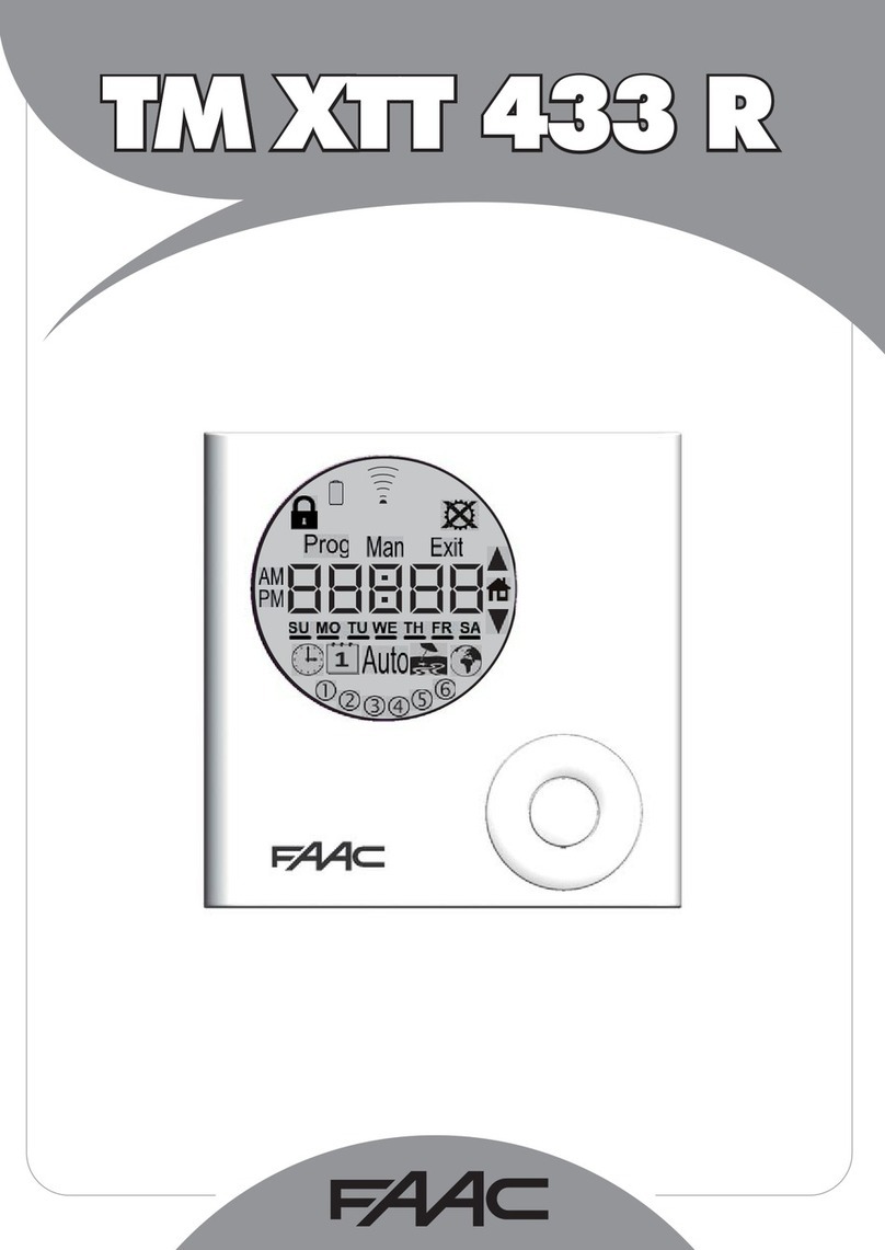 FAAC TM XTT 433 R User manual