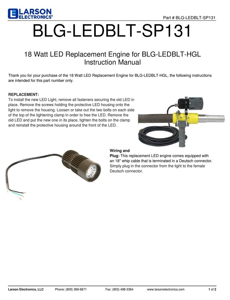 Larson Electronics BLG-LEDBLT-SP131 instruction manual