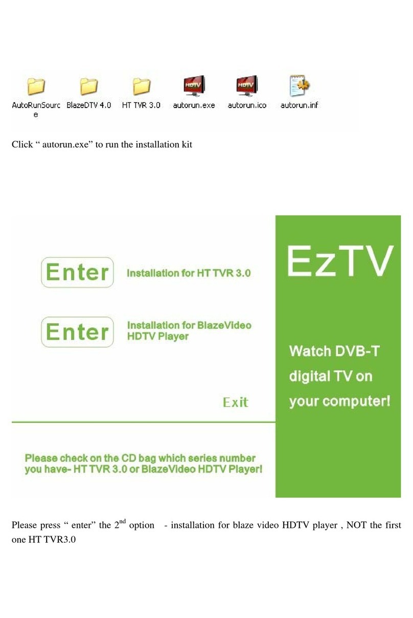 Honestech EzTV HT TVR 3.0 installation manual