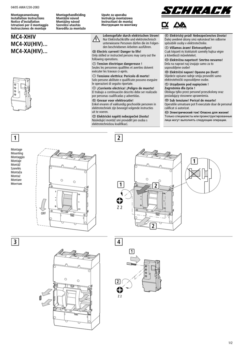 Schrack MC4-XU Series installation instructions