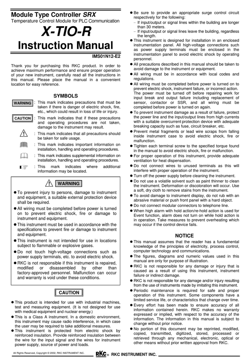 RKC INSTRUMENT X-TIO-R User manual