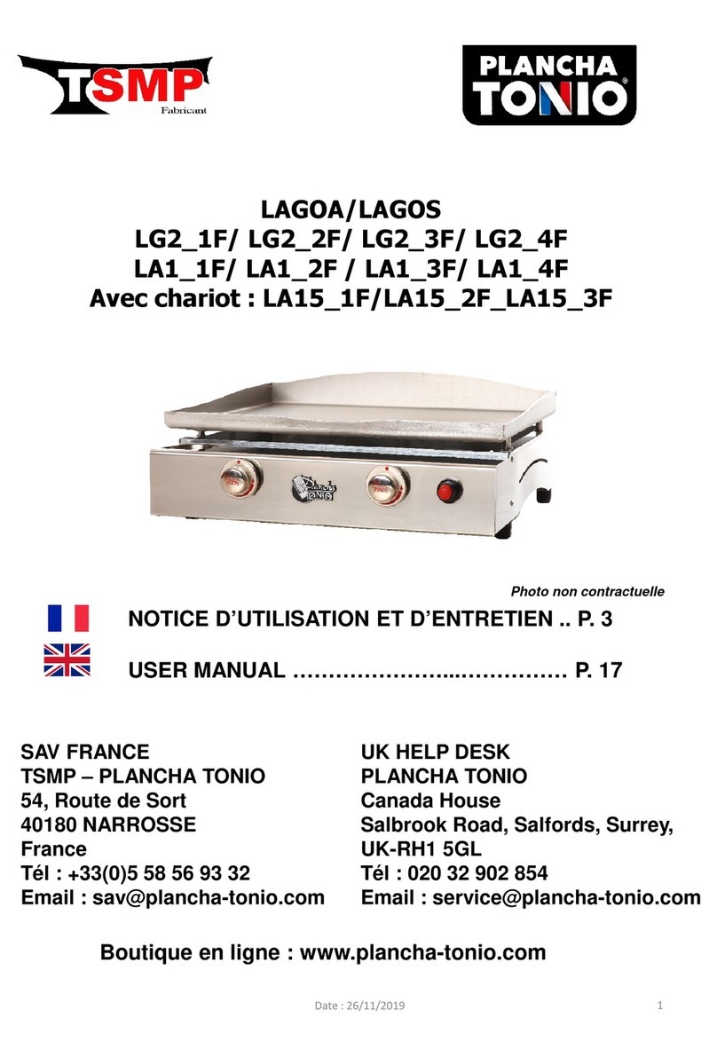 PLANCHA TONIO LAGOA LG2_1F user manual