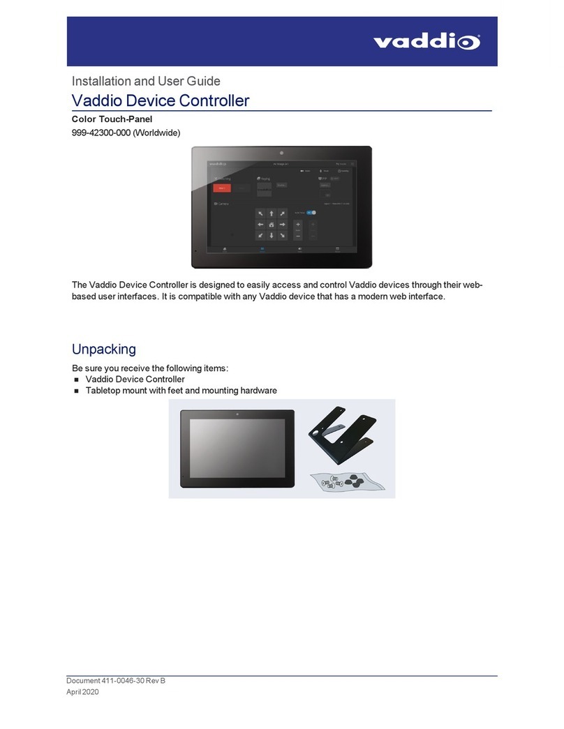 VADDIO 999-42300-000 Installation and user guide