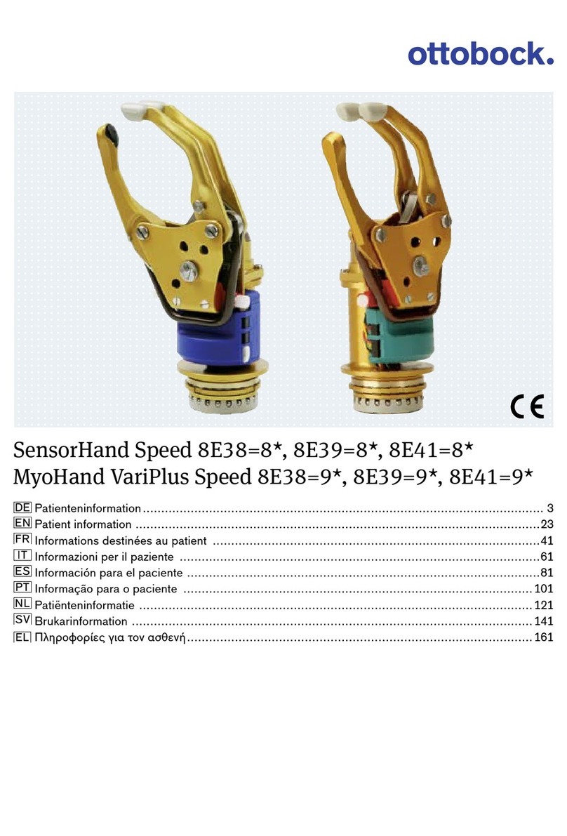 Otto Bock SensorHand Speed 8E38-8 manual