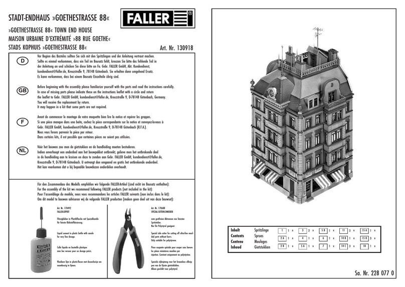 Faller GOETHESTRASSE 88 User manual