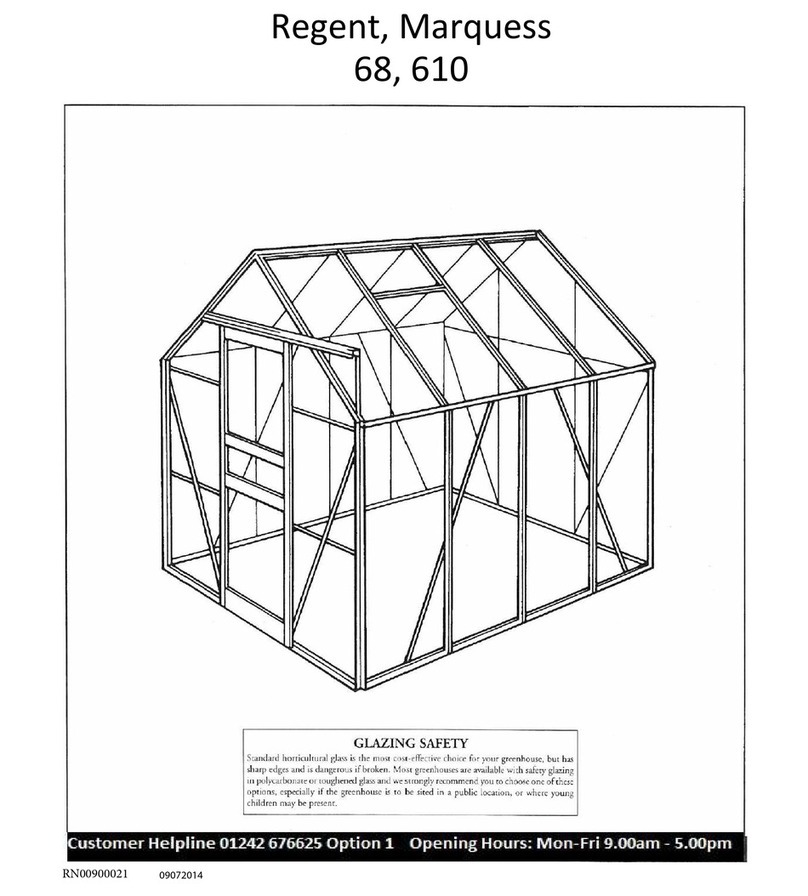Eden Halls Greenhouses Regent manual
