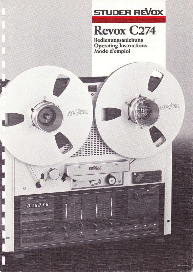 STUDER REVOX C274 operating instructions