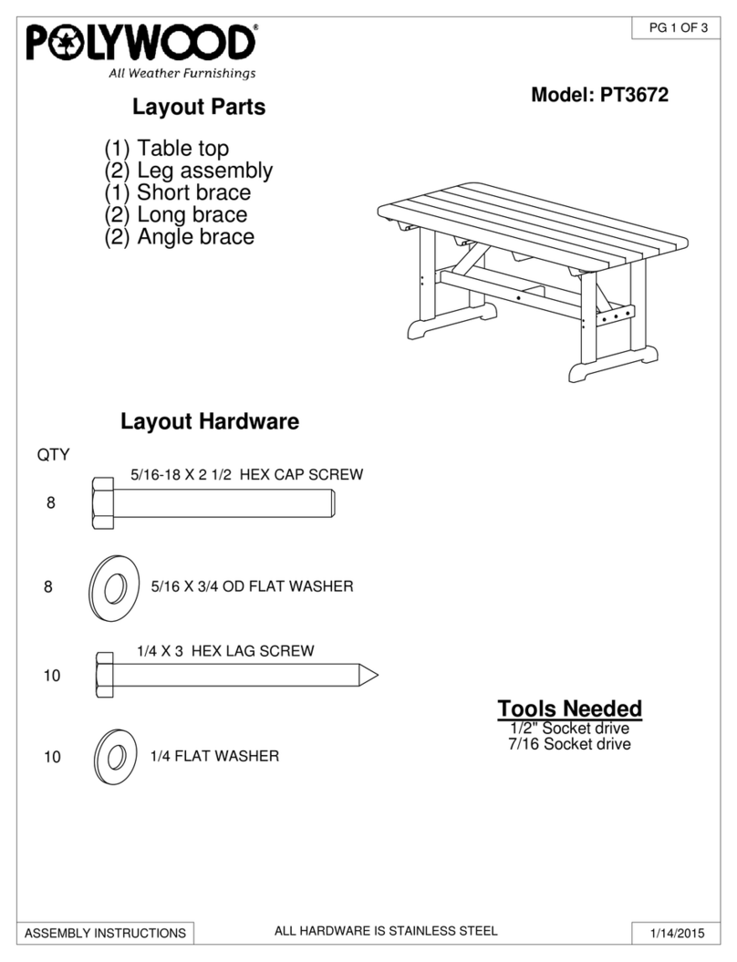 Polywood PT3672 User manual