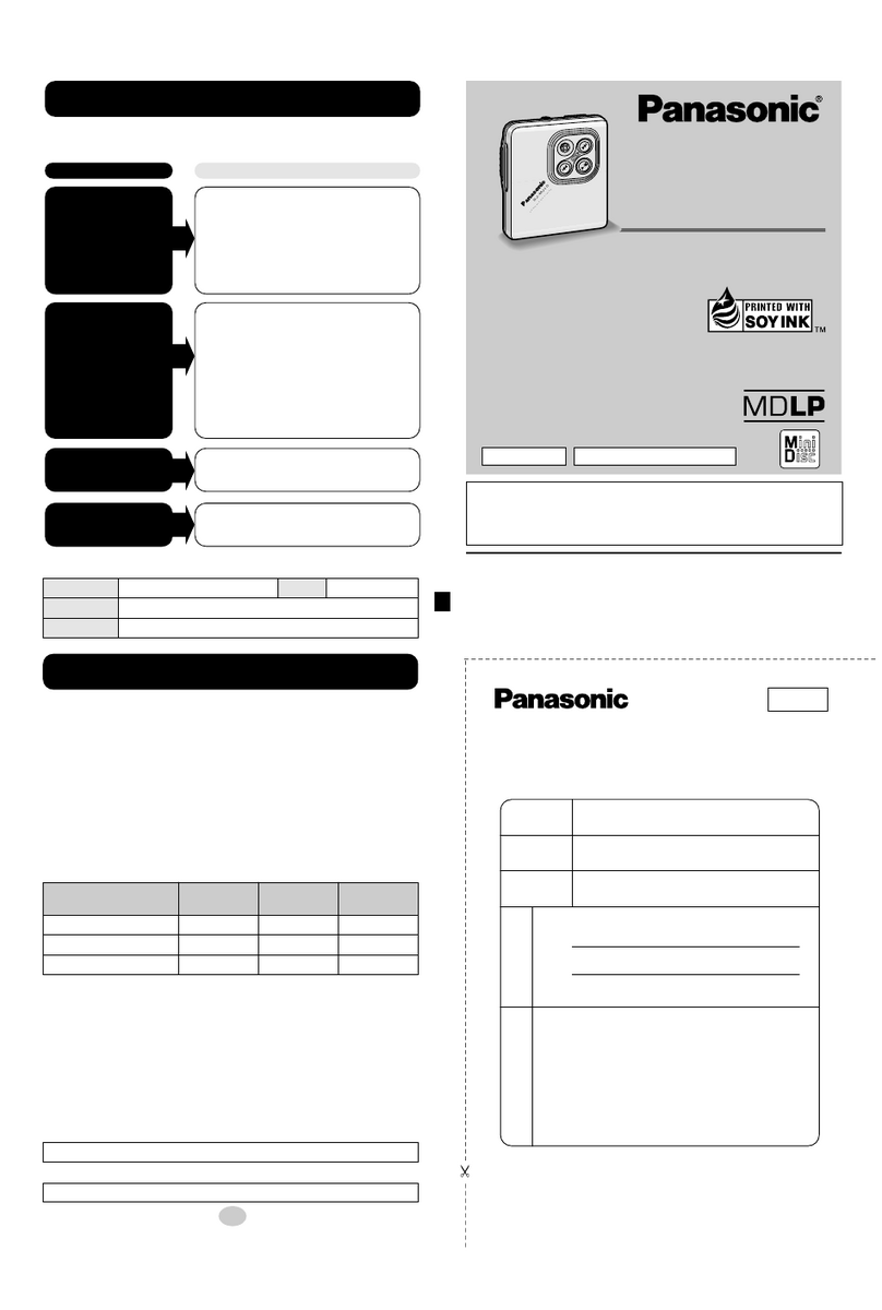 Panasonic SJ-MJ10 operating instructions