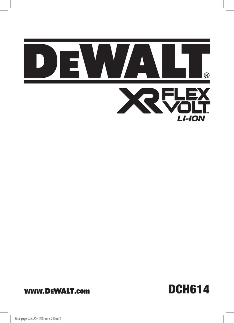 DeWalt XR FlexVolt DCH614 User manual