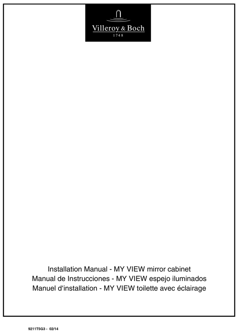 Villeroy & Boch MY VIEW B385U6FT installation manual Villeroy & Boch MY VIEW B385U6FT installation manual
