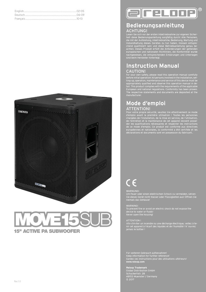 Reloop MOVE 15 SUB instruction manual