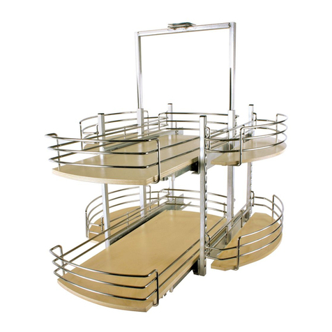 Knape&Vogt KIDNEY-SHAPED LAZY SUSAN DRAWER SYSTEM User manual