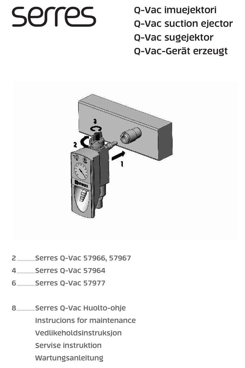 SERRES Q-Vac Series Instrucions for maintenance