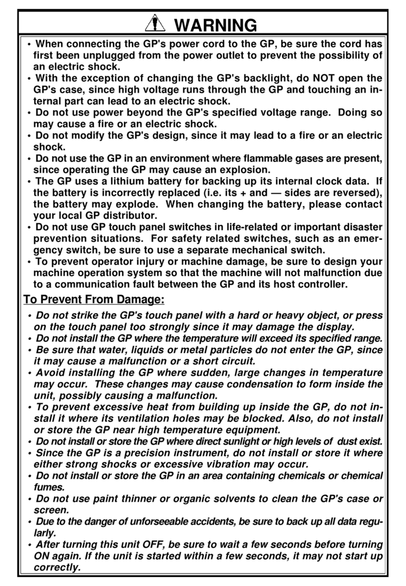 Pro-face GP377R-TC11-24V installation guide Pro-face GP377R-TC11-24V installation guide