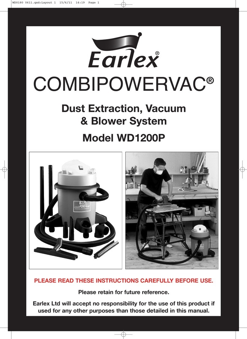 Earlex COMBIPOWERVAC WD1200P manual