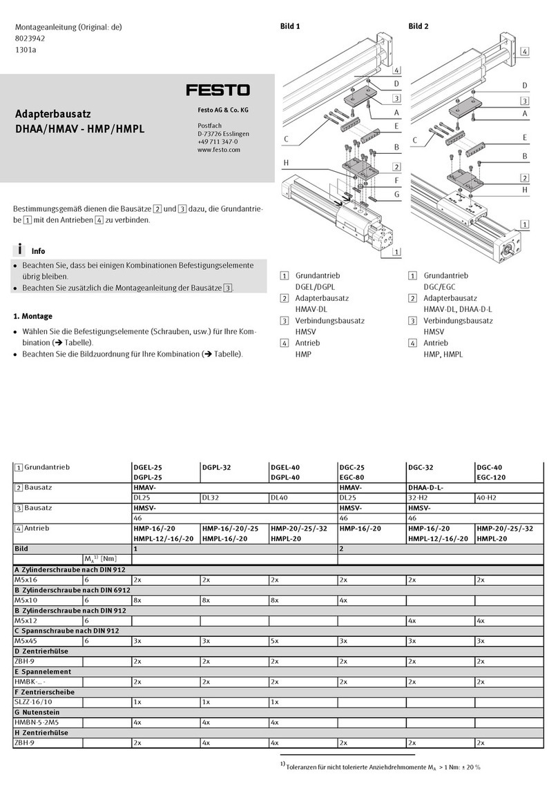 Festo DHAA Series Assembly instructions