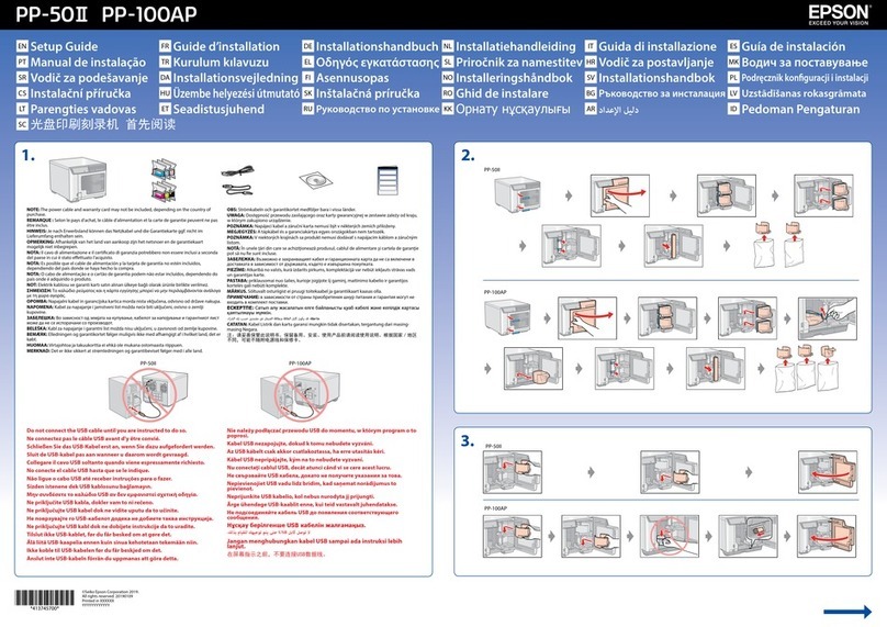 Epson Disc Producer PP-100AP User manual