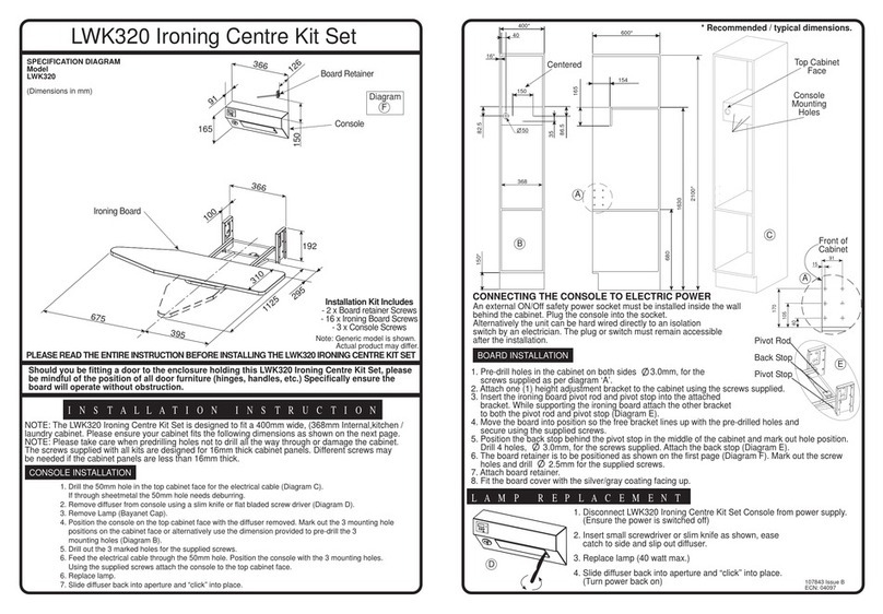 Kleenmaid LWK320 quick start guide