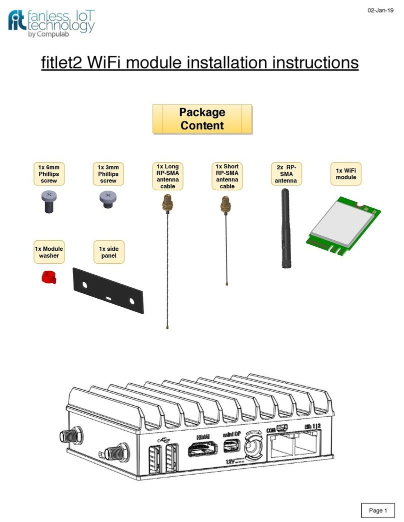 CompuLab fit fitlet2 installation instructions
