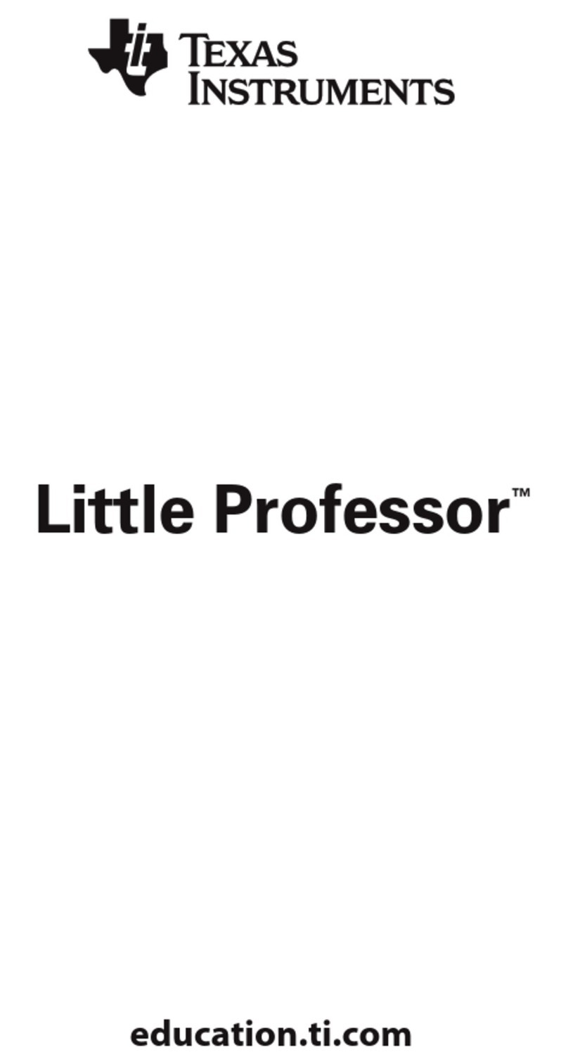 Texas Instruments Little Professor User manual Texas Instruments Little Professor User manual