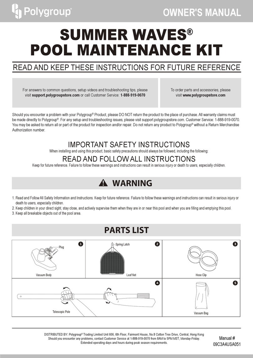 Polygroup Summer Waves Maintenance Kit User manual Polygroup Summer Waves Maintenance Kit User manual
