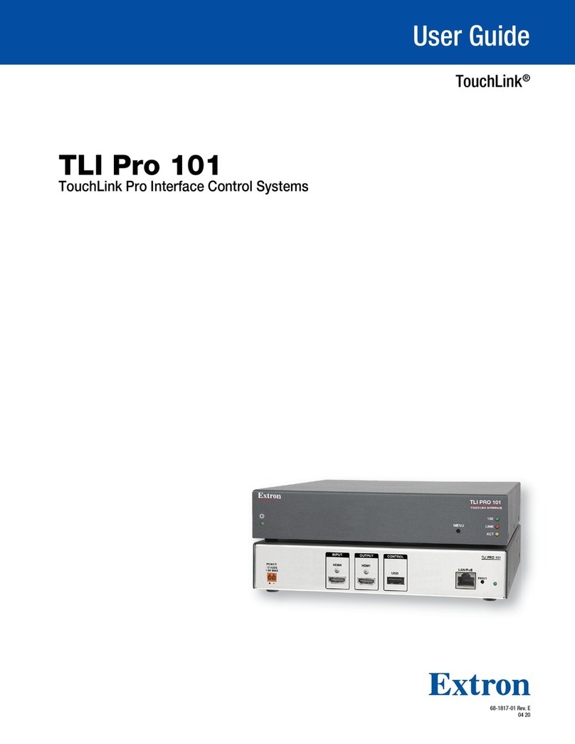Extron electronics TLI Pro 101 user guide