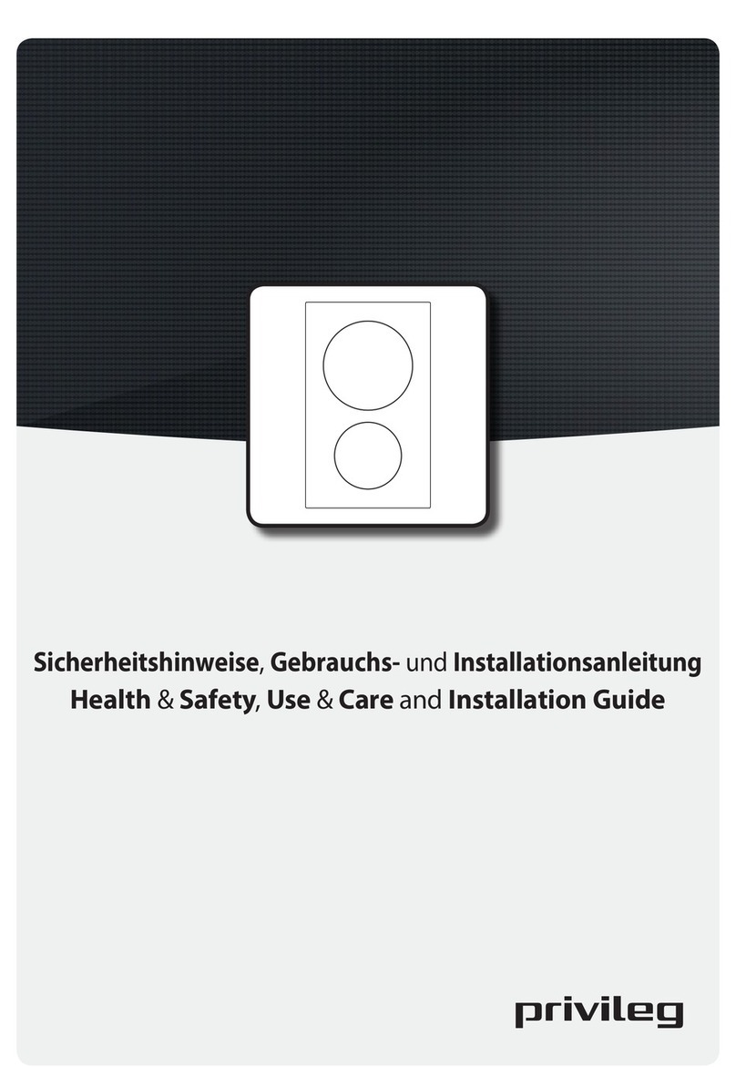 privileg PCTAC 3040 NE Health & safety, use & care and installation guide privileg PCTAC 3040 NE Health & safety, use & care and installation guide