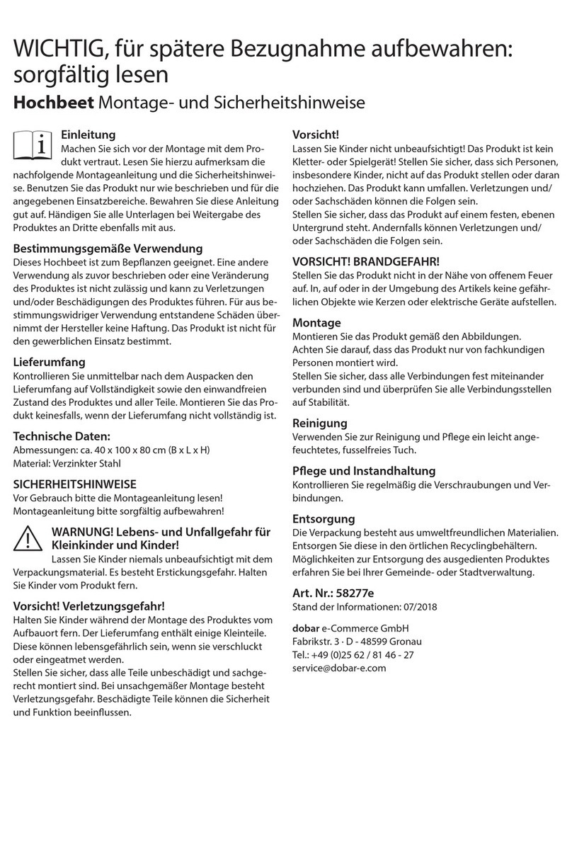 Hornbach Raised bed Assembly and safety instructions Hornbach Raised bed Assembly and safety instructions