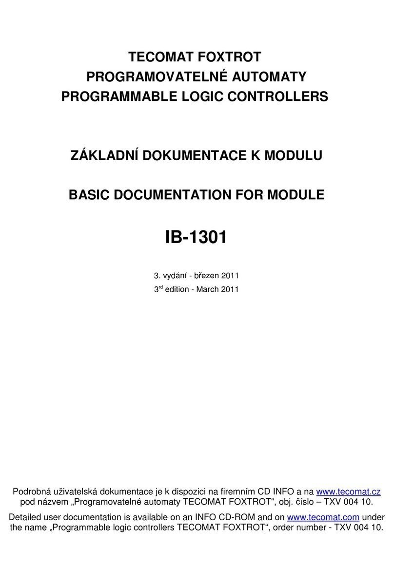 TECO TECOMAT FOXTROT IB-1301 Basic documentation